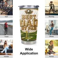 Best Dad Golf-themed Customized Thermos Cup - Personalized Name - Father's Day Gift For Dad, Husband, Grandpa