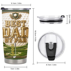Best Dad Golf-themed Customized Thermos Cup - Personalized Name - Father's Day Gift For Dad, Husband, Grandpa