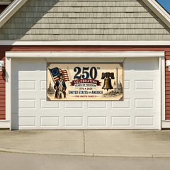 Customized America 250th Anniversary Banner - Personalized Family Name - Patriot's Memorabilia