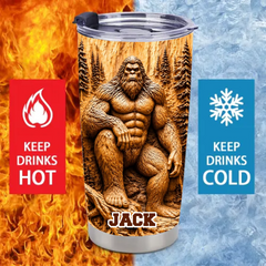 Woodland Giant Customized Thermos Cup – Personalized Bigfoot Tumbler