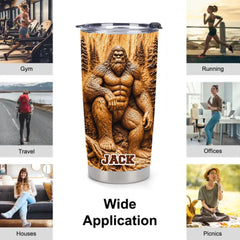 Woodland Giant Customized Thermos Cup – Personalized Bigfoot Tumbler