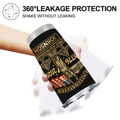 America 250th Anniversary Thermos Cup - Personalized Name - Gift For Patriots, America Lovers